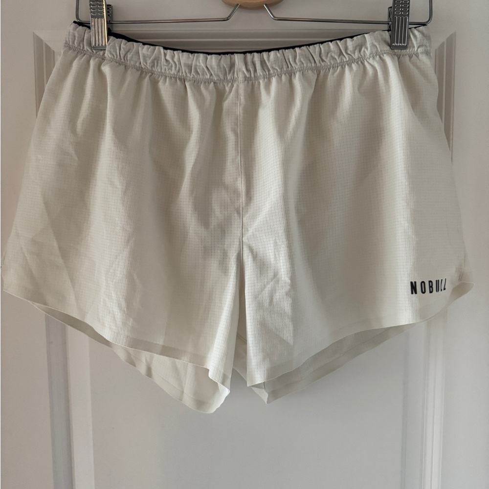 NOBULL Cream Athletic Shorts